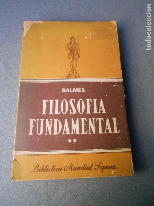 Libros antiguos: FILOSOFIA FUNDAMENTAL - Foto 1