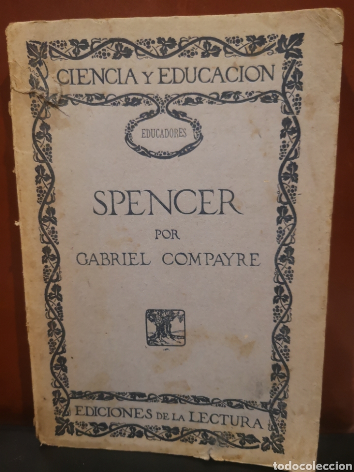 Libros antiguos: Spencer. GABRIEL COMPAYRE - Foto 1
