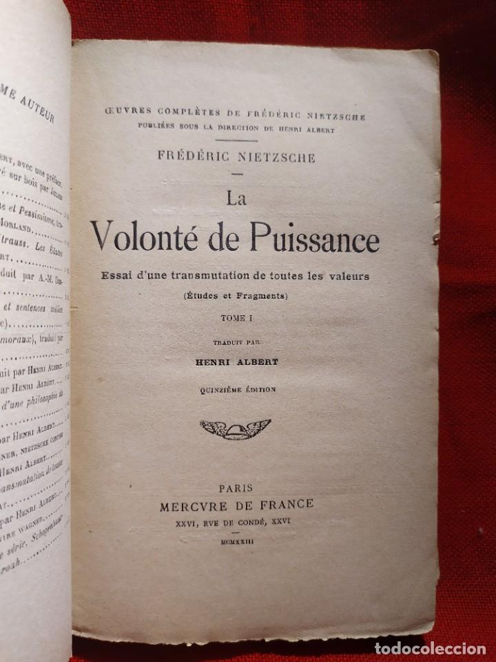 Libros antiguos: 1923. La voluntad de poder. Nietzsche. - Foto 3