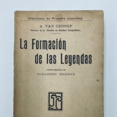 Libros antiguos: A. VAN GENNEP. LA FORMACIÓN DE LAS LEYENDAS. 1914. Lote 315341128