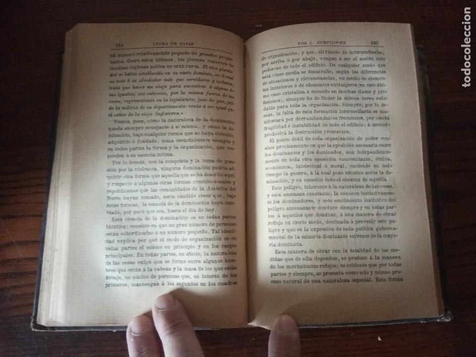 Libros antiguos: LA LUCHA DE RAZAS.- LUIS GUMPLOWICZ. - Foto 6