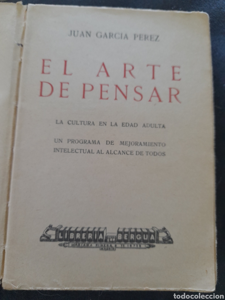 Libros antiguos: El arte de pensar. - Foto 2