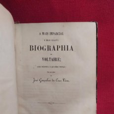 Libros antiguos: 1862. BIOGRAPHIA DE VOLTAIRE. JOSÉ GONÇALVES DA CRUZ VIVA.. Lote 375966914