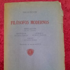 Libros antiguos: L-6021. FILOSOFOS MODERNOS. CASA EDITORIAL ESTUDIO, BARCELONA, 1914.. Lote 387787284