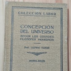 Libros antiguos: CONCEPCIÓN DEL UNIVERSO - PROF. LUDWIG BUSSE - COLECCIÓN LABOR Nº 27 - AÑO 1927. Lote 389345359