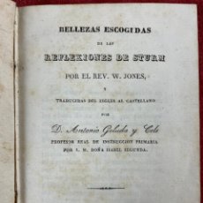 Libros antiguos: BELLEZAS ESCOGIDAS. REFLEXIONES DE STRUM. ANTONIO GELADA CELS. BARCELONA. 1859. Lote 402242904