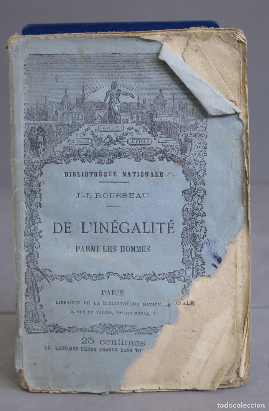 Libros antiguos: 1875. L&acute;INEGALITE. ROUSSEAU - Foto 1