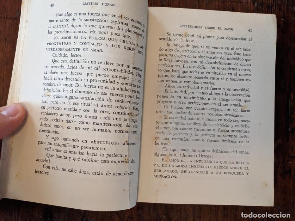 Libros antiguos: Reflexiones sobre el amor - Matilde Duran - Foto 2