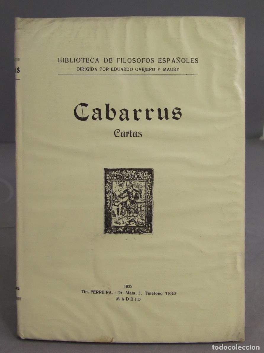 Libros antiguos: 1932. Cabarrus. Cartas - Foto 1