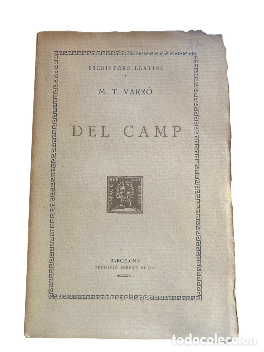 Libros antiguos: Del camp. M.T. Varr&oacute; - Foto 1