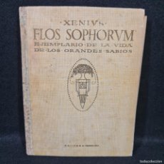 Libros antiguos: FLOS SOPHORUM - PEDRO LLERENA - SEIX & BARRAL AÑO 1929 / 25.608