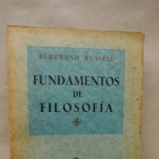 Libros antiguos: BERTRAND RUSSELL : FUNDAMENTOS DE FILOSOFÍA (APOLO - 1936)