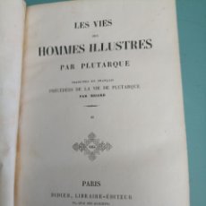 Libri antichi: LES VIES DES HOMMES ILUSTRES PAR PLUTARQUE. II. PARIS 1844