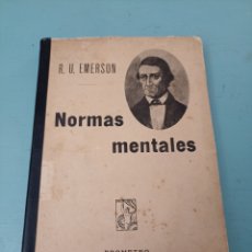 Libros antiguos: NORMAS MENTALES. R.U. EMERSON. VALENCIA