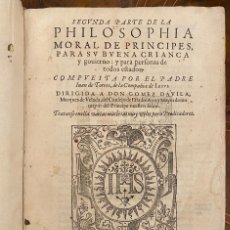Libri antichi: 1596 SEGUNDA PARTE DE LA PHILOSOPHIA MORAL DE PRINCIPES