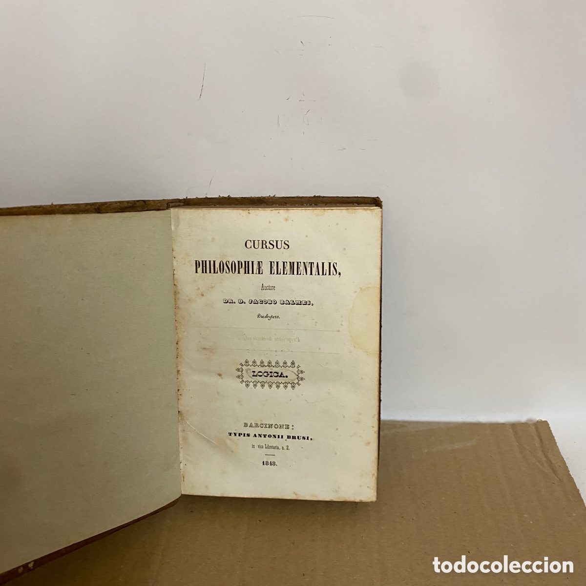Libros antiguos: Cursus philosophiae elementalis. Logica - Foto 2