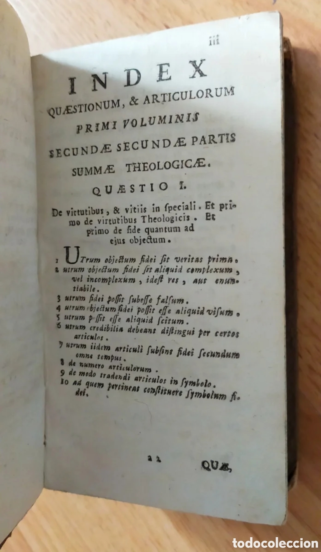 Libros antiguos: 1798 SUMMA THEOLOGICA - ST TOM&Aacute;S DE AQUINO - LIBRO - ANTIG&Uuml;EDAD