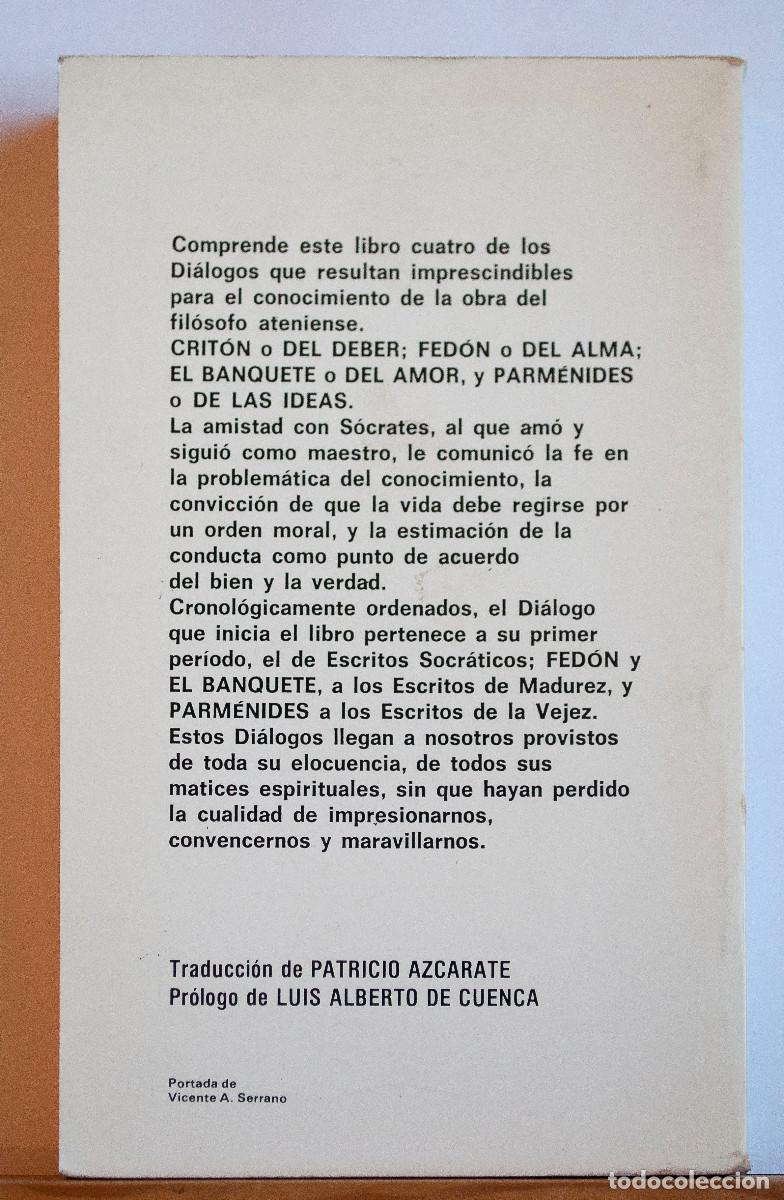 Libros antiguos: Dialogos. Plat&oacute;n. Ed Edaf. 1987 - Foto 2
