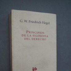 Libri antichi: PRINCIPIOS DE LA FILOSOFIA DEL DERECHO. G. FRIEDRICH HEGEL