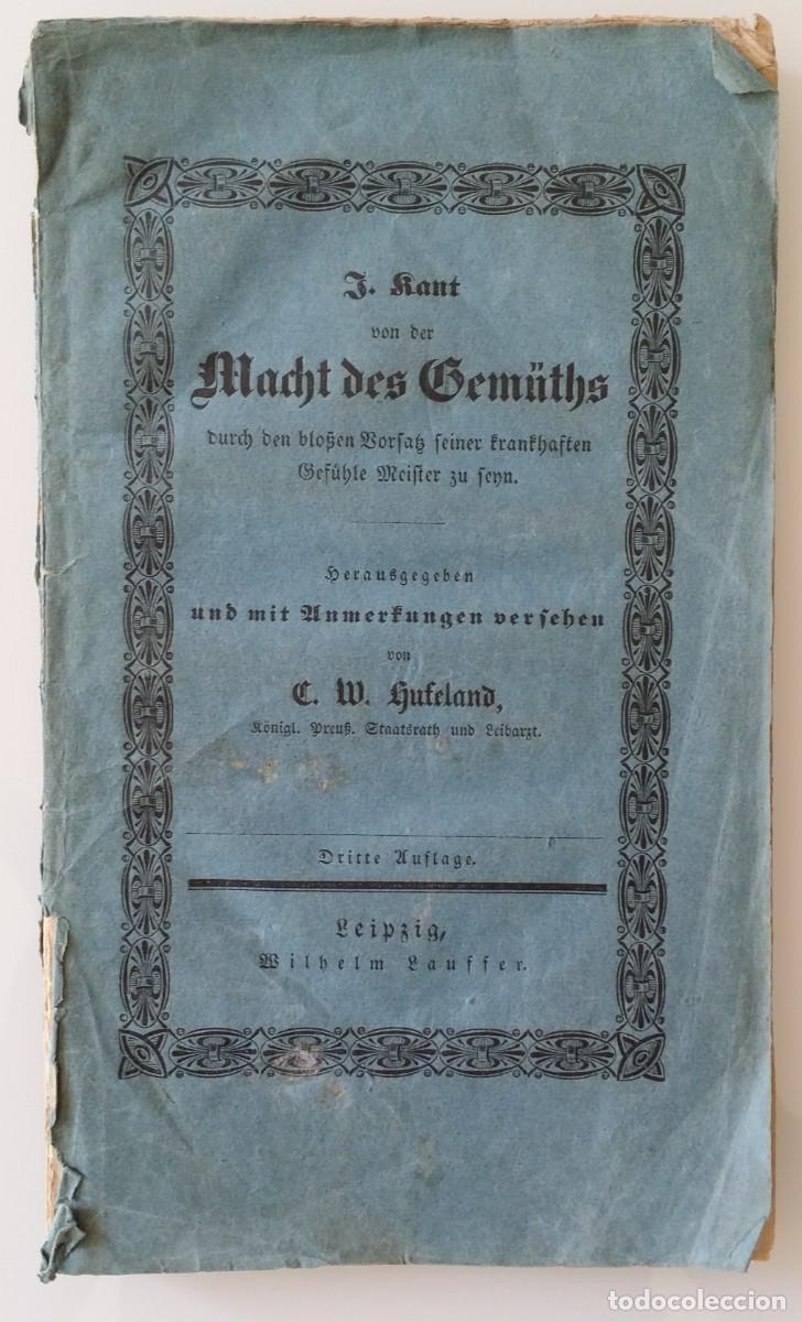 Libros antiguos: Inmanuel KANT: El poder de las afecciones, 1836 - Foto 1