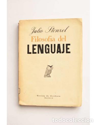 Libros antiguos: Filosof&iacute;a del lenguaje - STENZEL, Julio - Foto 1