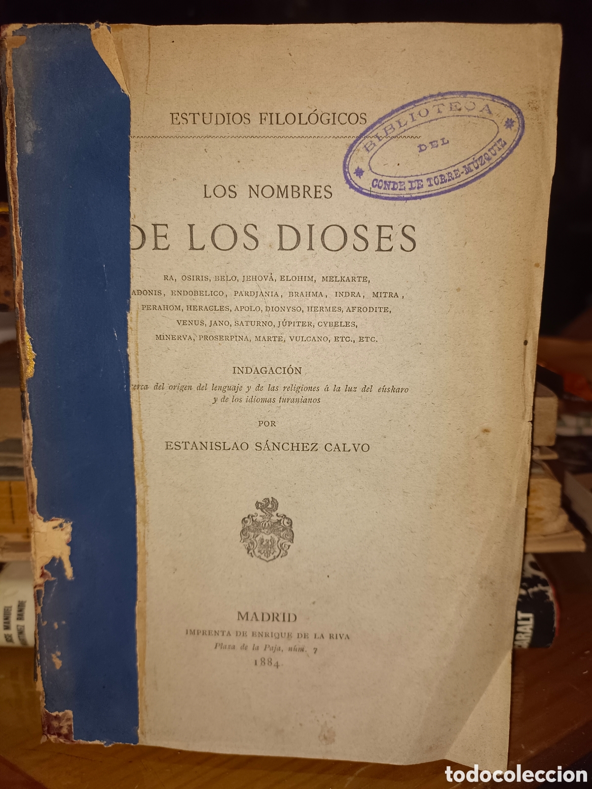Libros antiguos: Los Nombres de los Dioses - Foto 1