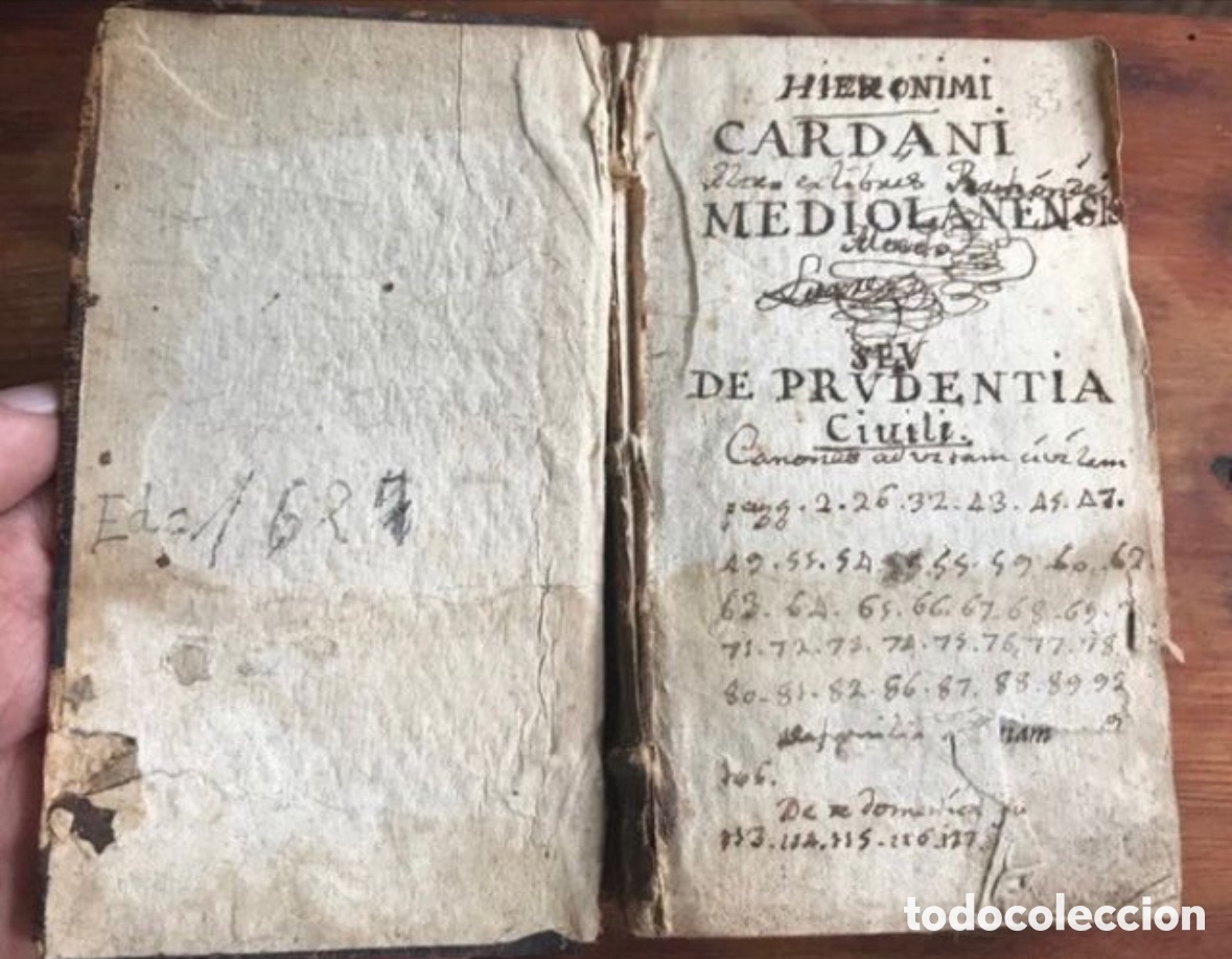 Libros antiguos: Primera edici&oacute;n de Jer&oacute;nimo Cardano - Foto 3