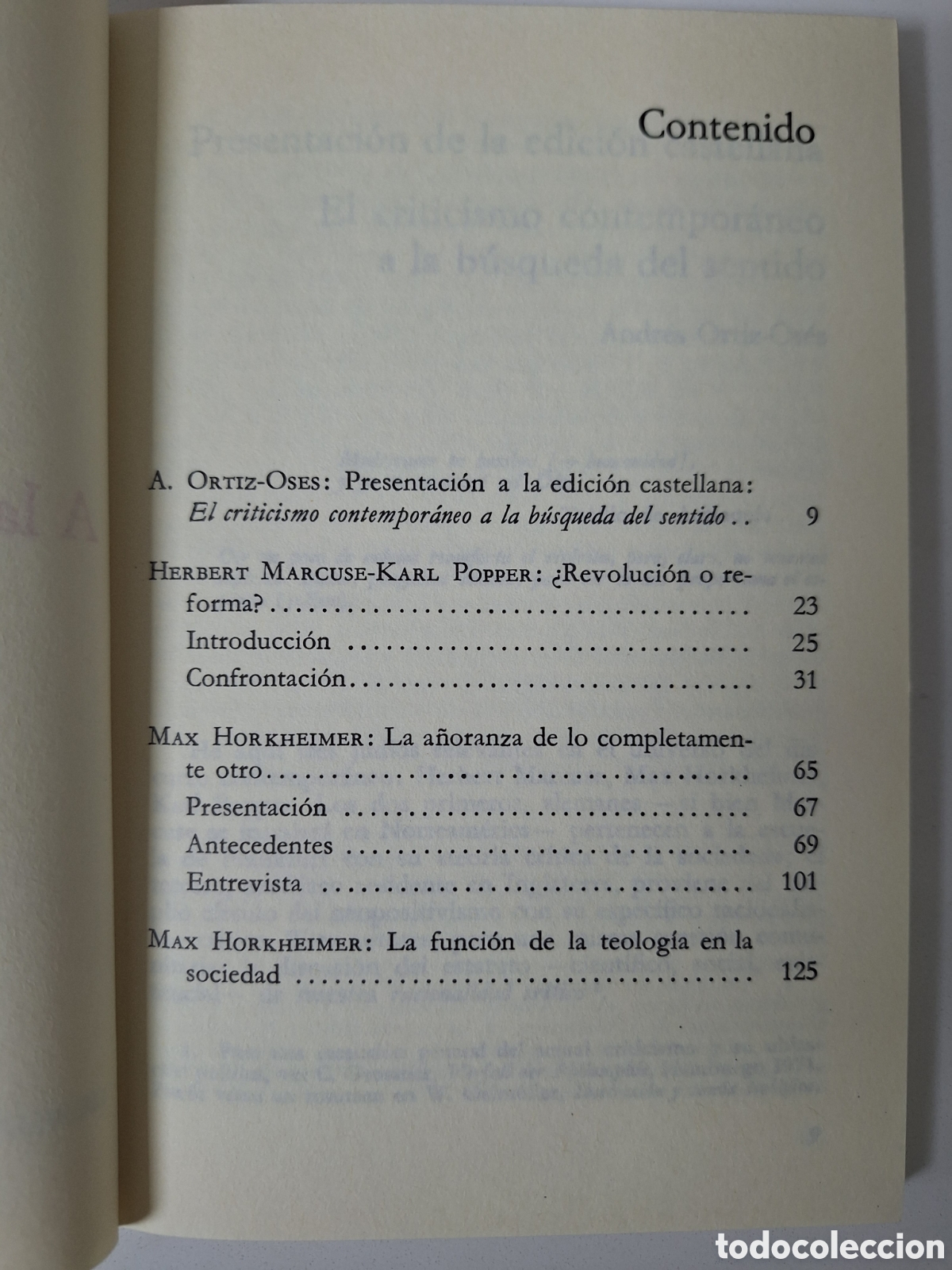 Libros antiguos: MARCUSE, POPPER, A la busqueda de sentido - Foto 2