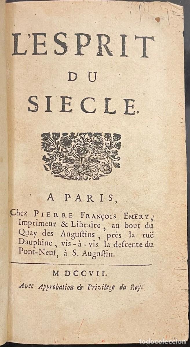 Libros antiguos: Lubieres . LEsprit du Siecle - Foto 2
