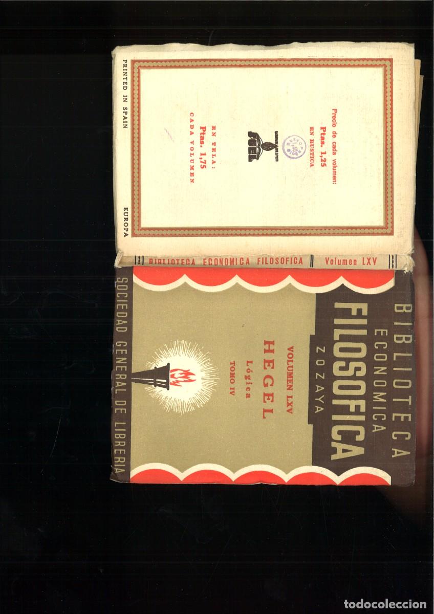 Libros antiguos: L&Oacute;GICA. Hegel - Foto 6