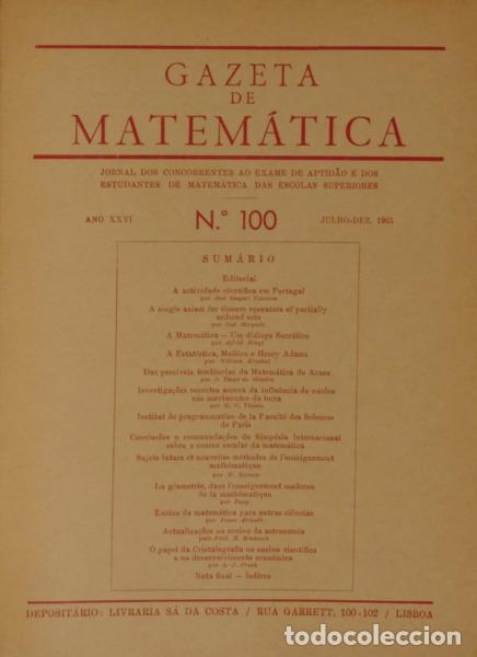 Libros antiguos: GAZETA DE MATEM&Aacute;TICA. [98 N&Uacute;MEROS] - Foto 2