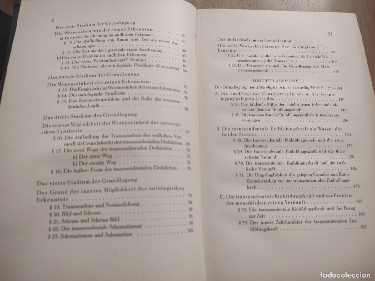 Libros antiguos: Heidegger ( Kant Metaf&iacute;sica en Alem&aacute;n) - Foto 3