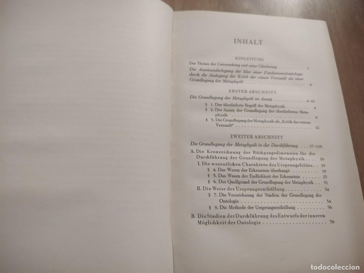 Libros antiguos: Heidegger ( Kant Metaf&iacute;sica en Alem&aacute;n) - Foto 4