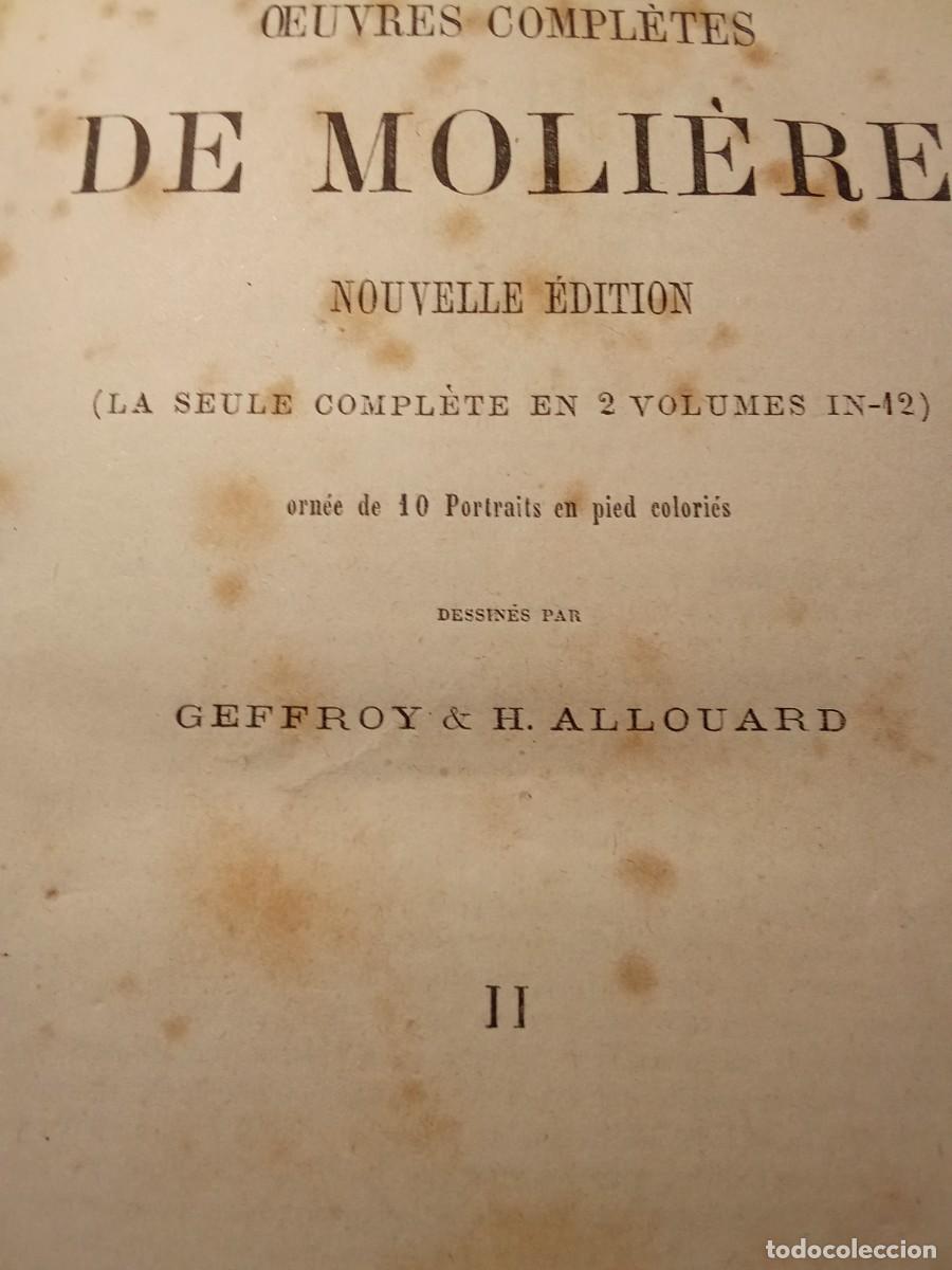 Libros antiguos: Oeuvres de Moli&egrave;re.I ,II. - Foto 7