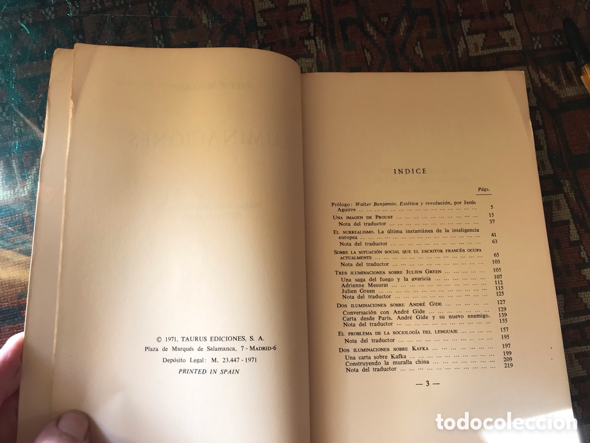 Libros antiguos: Iluminaciones/1. Walter Benjam&iacute;n. Taurus - Foto 5
