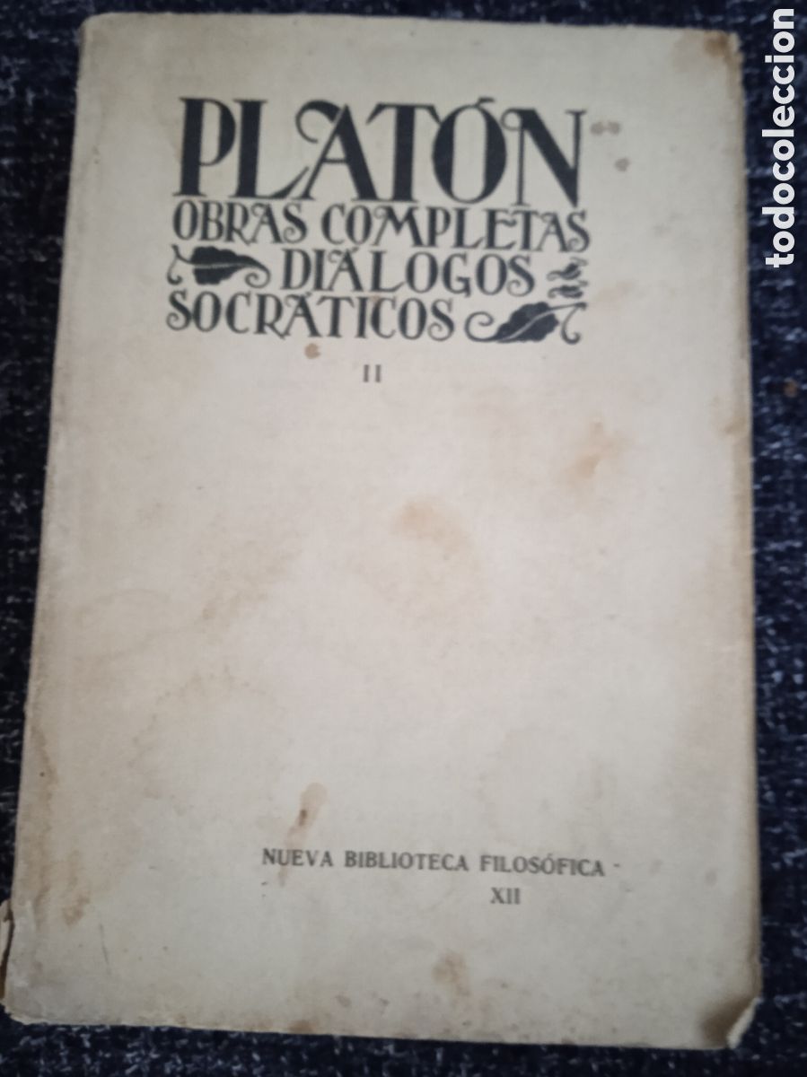 Libros antiguos: PLAT&Oacute;N : DI&Aacute;LOGOS SOCR&Aacute;TICOS - BIBLIOTECA FILOS&Oacute;FICA, 1936