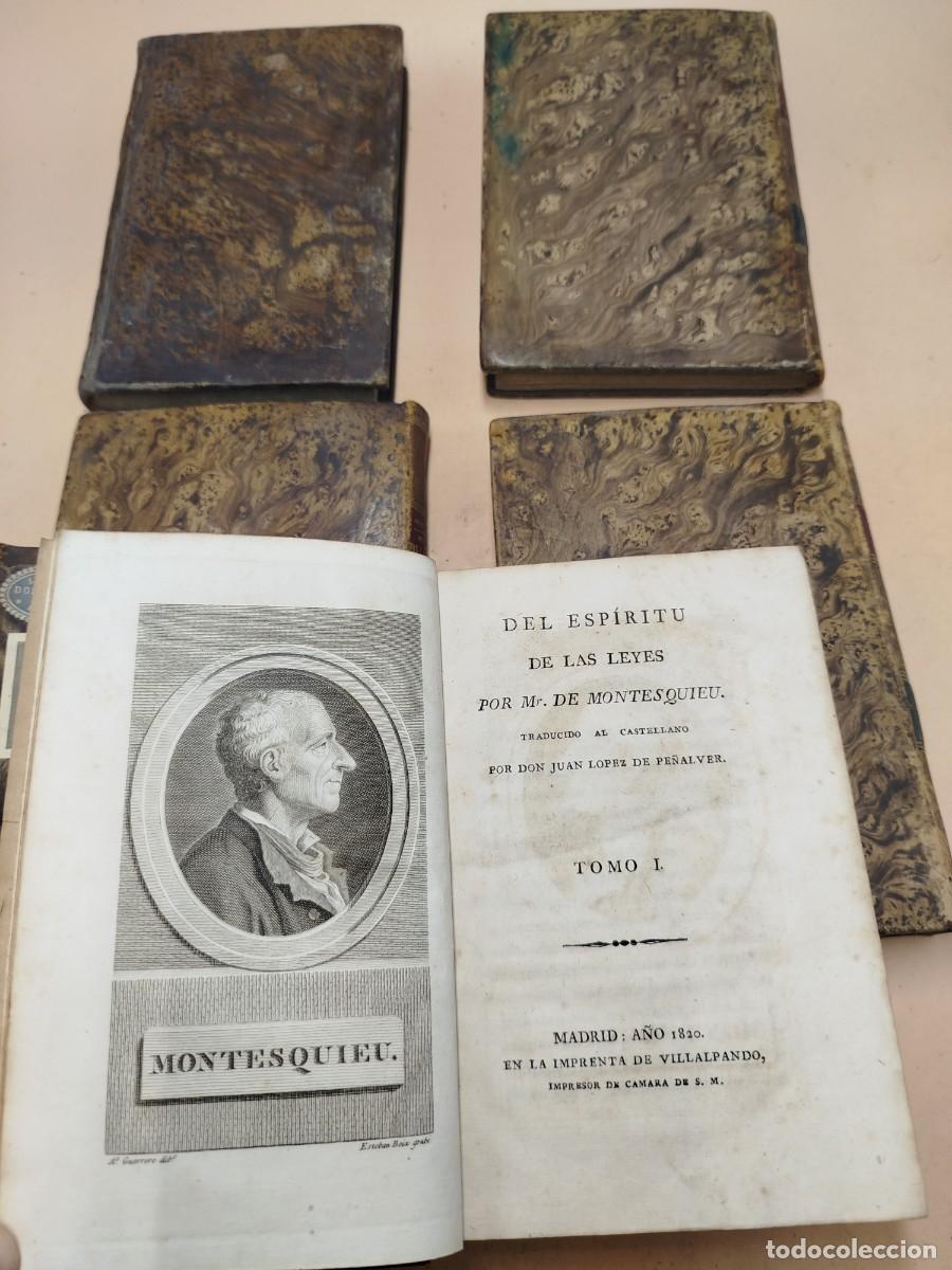 Libros antiguos: DEL ESPIRITU DE LAS LEYES MONTESQUIEU COMPLETO RAREZA