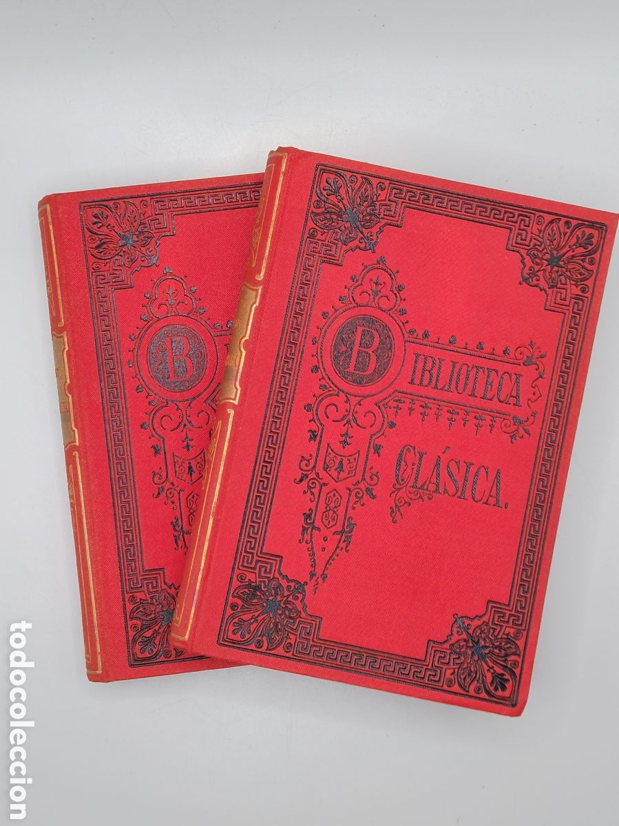 Libros antiguos: PLAT&Oacute;N - LA REP&Uacute;BLICA (TOMOS I y II) - BIBLIOTECA CL&Aacute;SICA, MADRID 1902. LUJOSA ENCUADERNACI&Oacute;N EN CUE