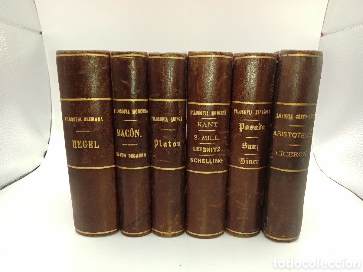 Libros antiguos: Lote 6 Tomos Historia de la Filosof&iacute;a.Hegel, Plat&oacute;n, Kant, Arist&oacute;teles - Siglo XIX