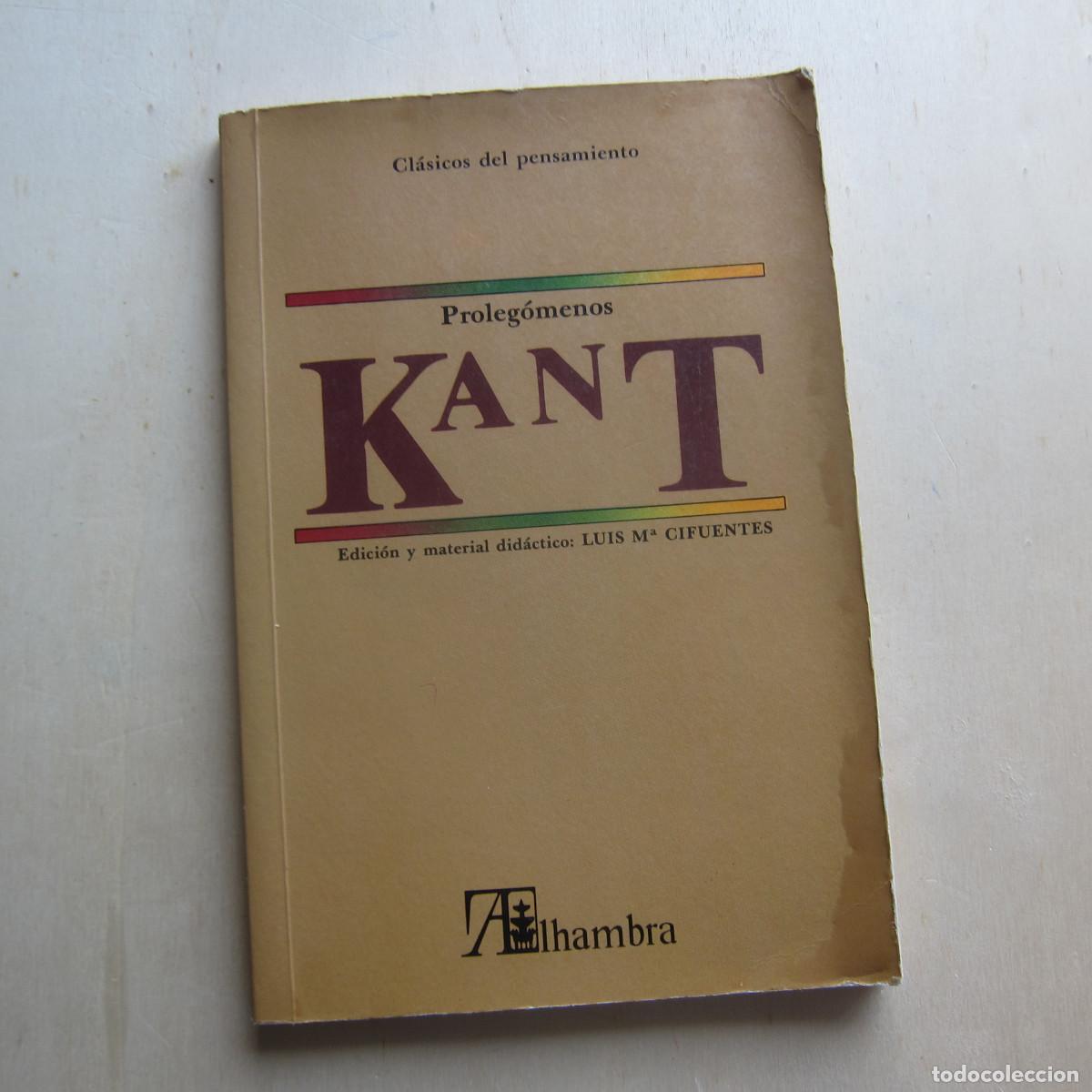 Old books: PROLEG&Oacute;MENOS - KANT (ALHAMBRA) FILOSOF&Iacute;A