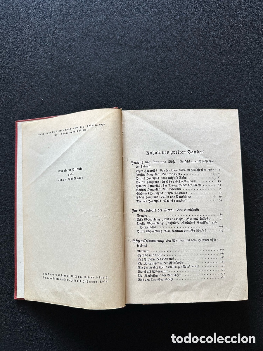 Libros antiguos: Libro de Nietzsche Werke - Foto 4