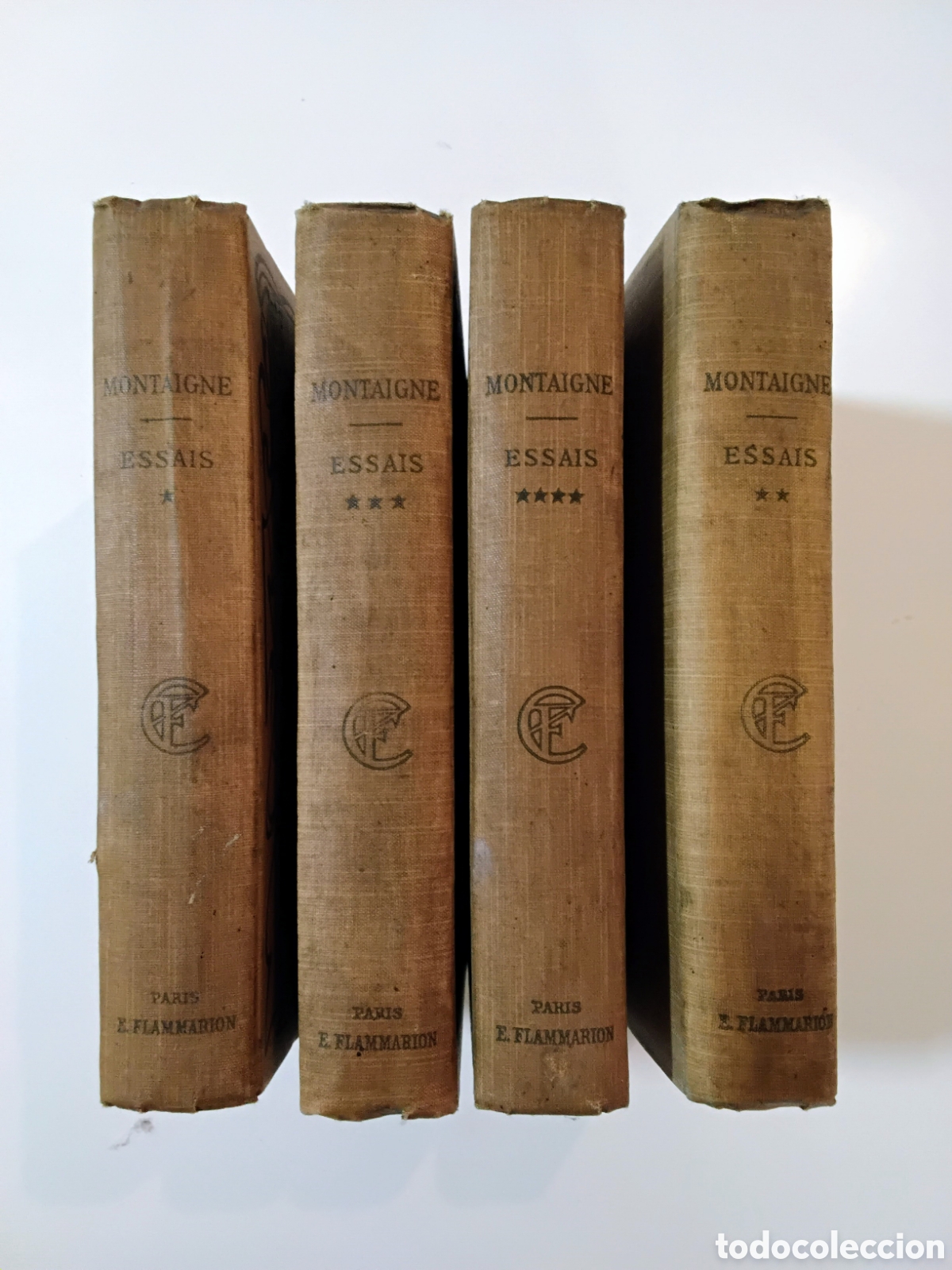 Libros antiguos: Montaigne &ndash; Les Essais &ndash; 4 tomos &ndash; Ernest Flammarion (ca. 1909-1930)