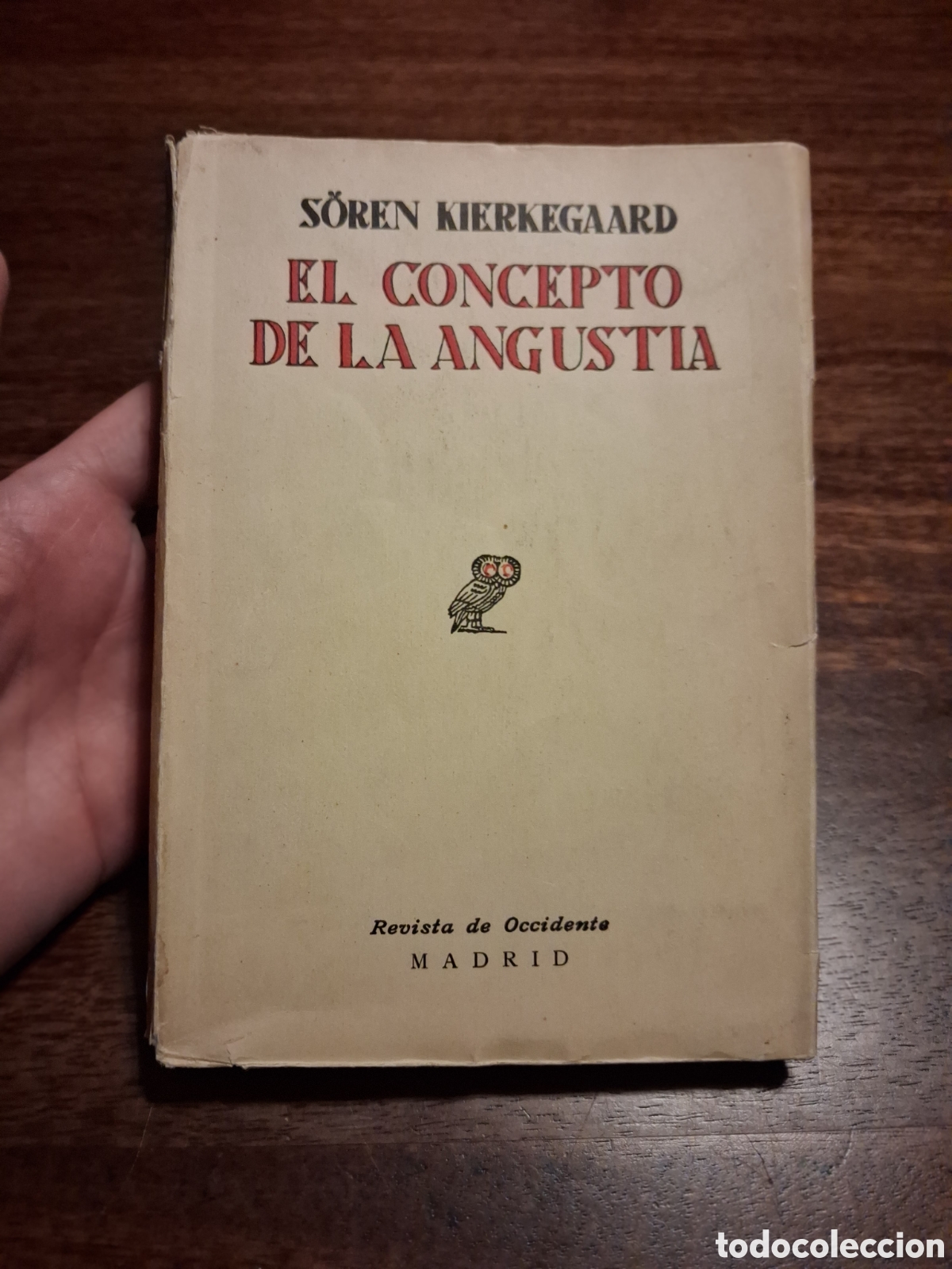 Libros antiguos: El concepto de la angustia, S&ouml;ren Kierkegaard