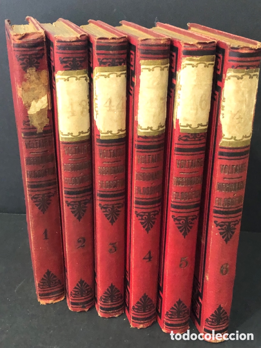 Libros antiguos: Diccionario Filos&oacute;fico Voltaire 6 tomos