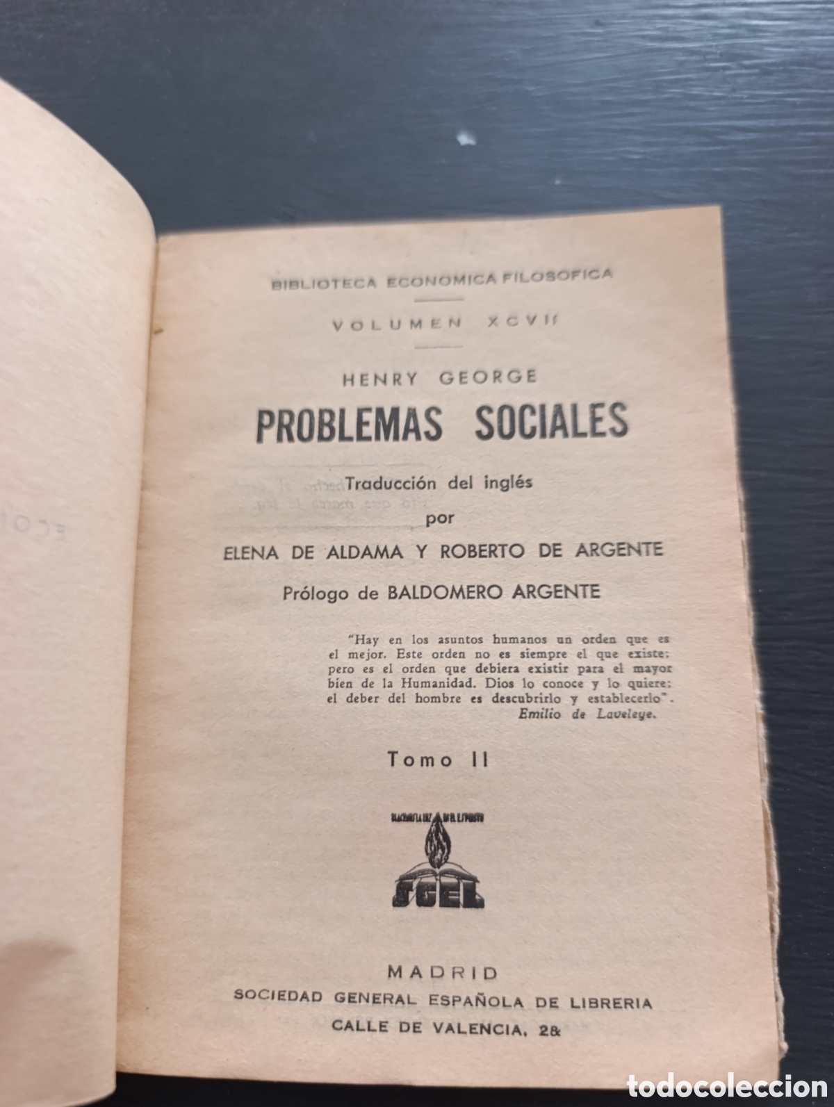 Libros antiguos: HENRY GEORGE PROBLEMAS SOCIALES
