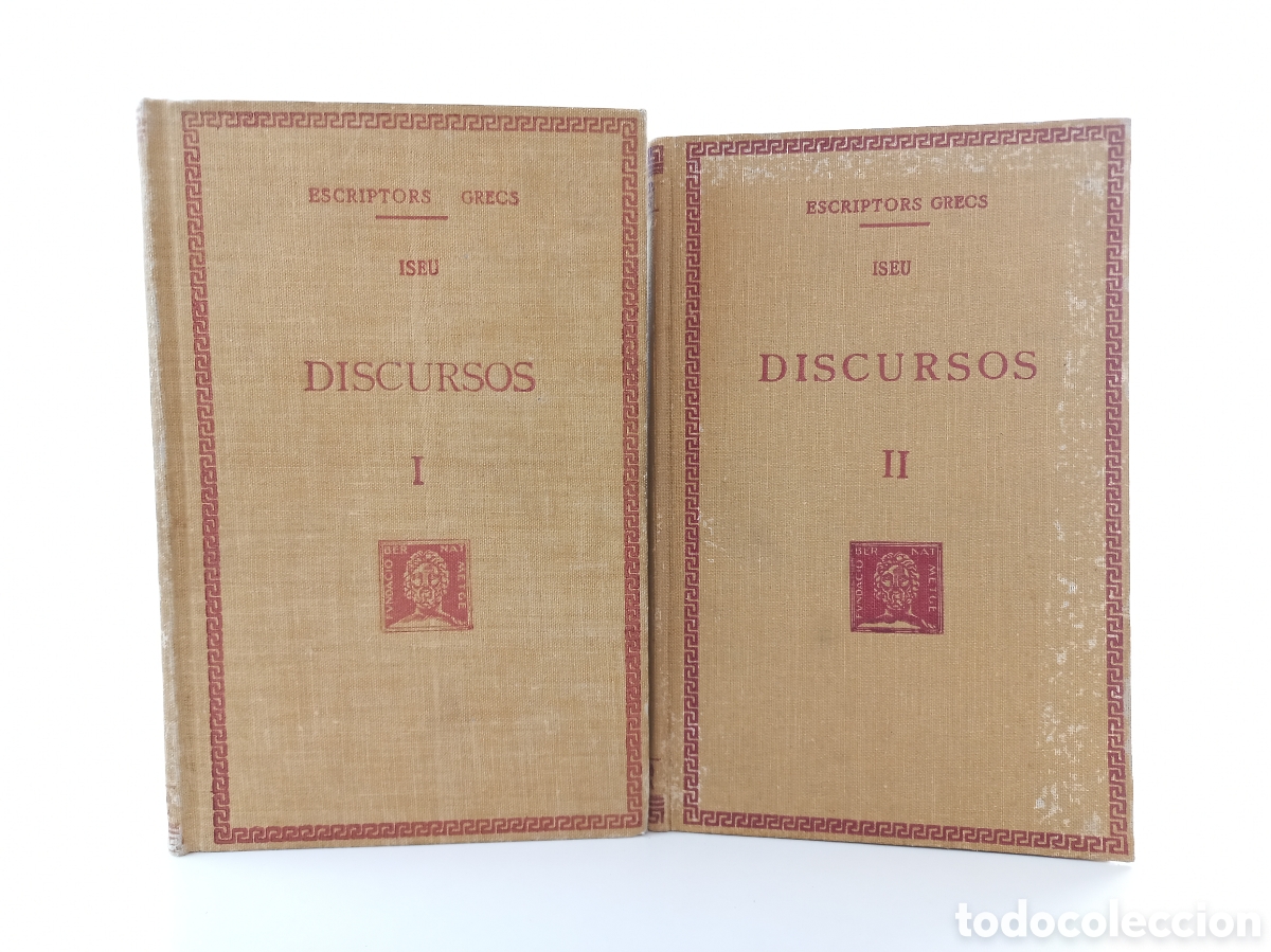 Libros antiguos: Discursos Iseu. Fundaci&oacute; Bernat Metge, 1930-31. Filosof&iacute;a. Catal&aacute;n. No bilingue.