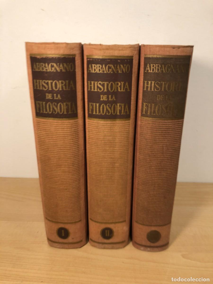 Libros antiguos: Historia De La Filosofia Nicola Abbagnano 3 Tomos Completos Montaner Y Simon 1964
