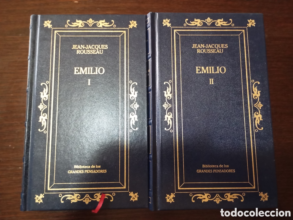 Libros antiguos: EMILIO I Y II . ROusseau. Grandes pensadores RBA