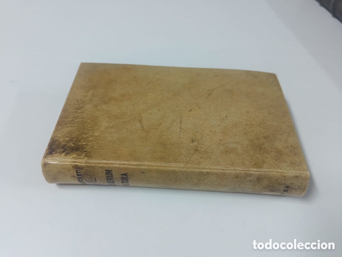 Libros antiguos: Titi Lucretii Cari De Rerum Natura Libri Sex (Lucrecio).&nbsp; A&ntilde;o 1754