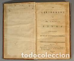 Libros antiguos: An Abridgment of Mr. Lockes Essay Concerning Human Understanding. John Locke. 1794